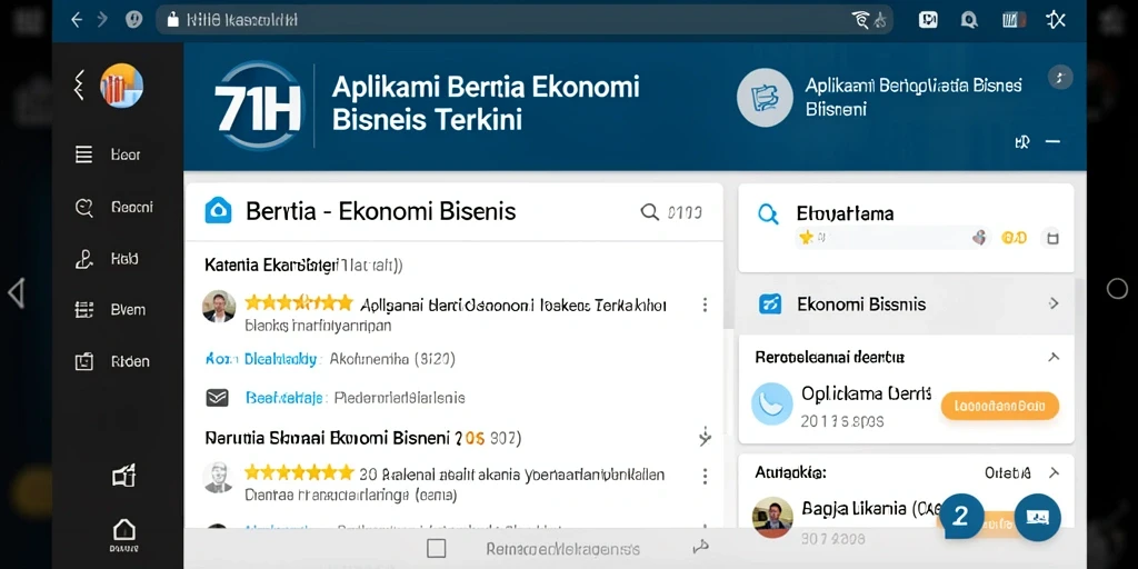 Antarmuka aplikasi 71H yang informatif dan menarik.