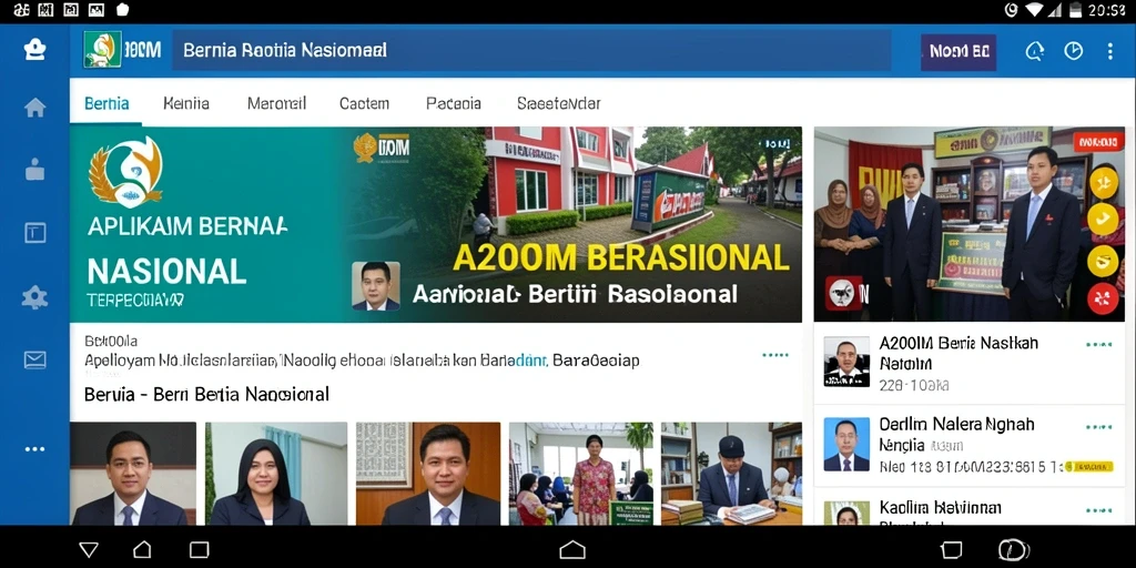 Tampilan antarmuka utama A200M yang menarik dan informatif.