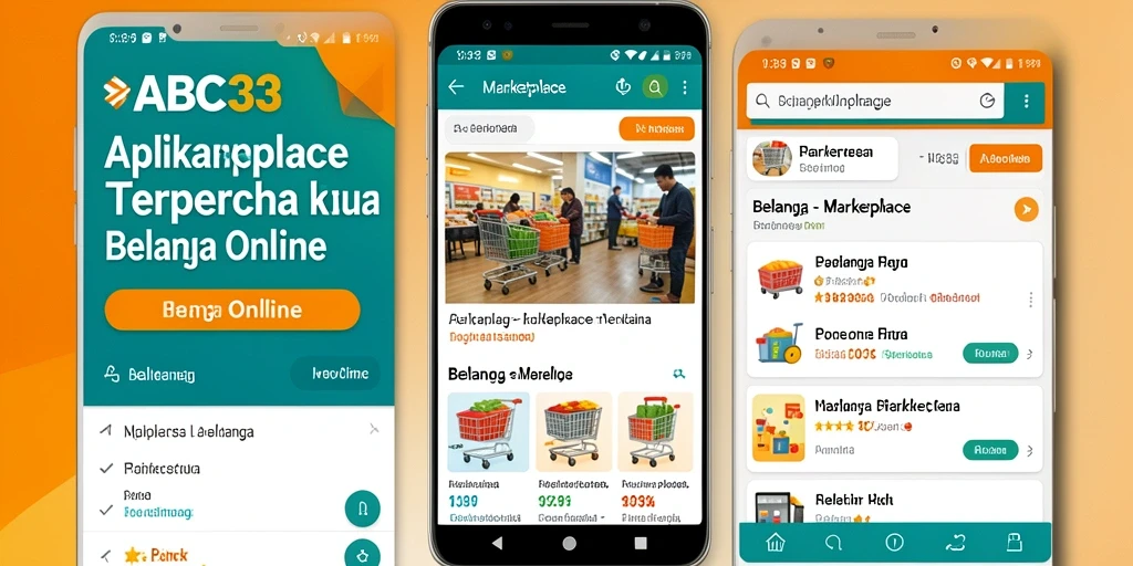 Antarmuka aplikasi ABC33 yang menarik dan fungsional untuk belanja online.
