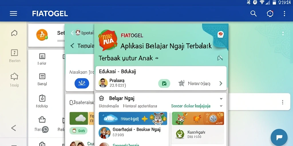 Tampilan antarmuka FIATOGEL yang ramah anak.