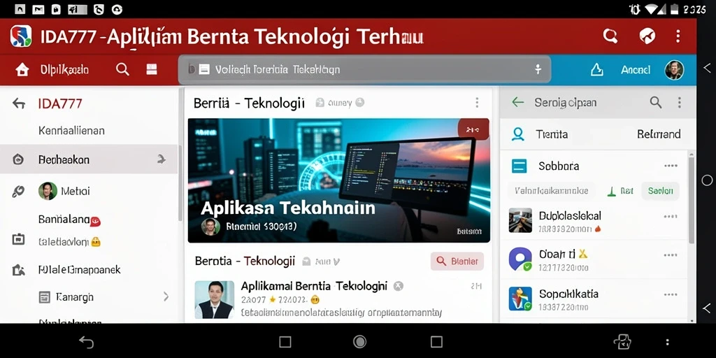 Tampilan antarmuka aplikasi IDA777 yang modern dan user-friendly.