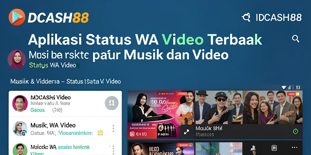 Antarmuka aplikasi IDCASH88 yang menarik untuk memilih Status WA Video.