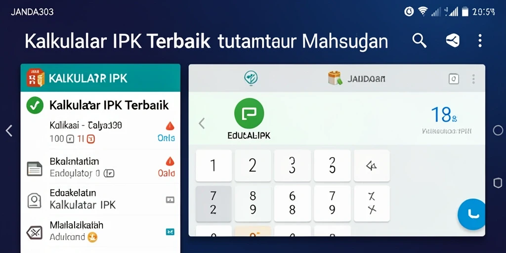 Antarmuka pengguna aplikasi Kalkulator IPK JANDA303 yang sederhana dan fungsional.