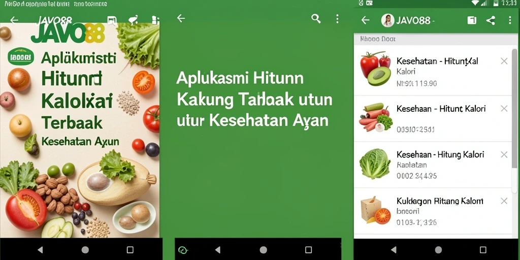 Antarmuka JAVO88 yang intuitif untuk menghitung kalori.