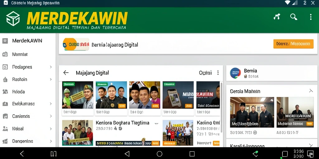 Antarmuka MERDEKAWIN yang menarik dan mudah digunakan.