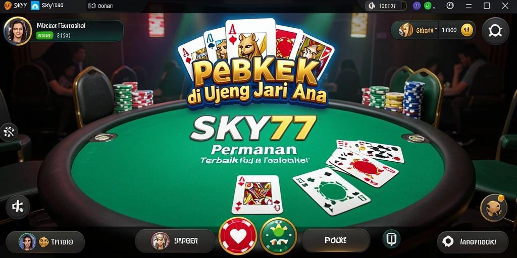 Antarmuka pengguna SKY77 yang menarik dan fungsional untuk Poker.