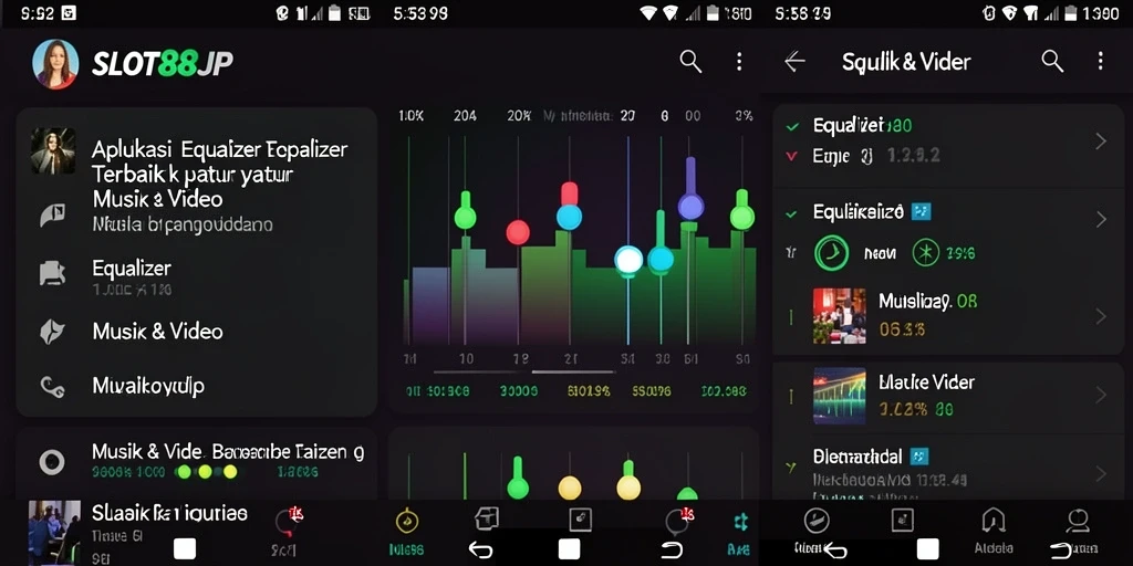 Antarmuka SLOT88JP menampilkan fitur equalizer yang lengkap dan intuitif.