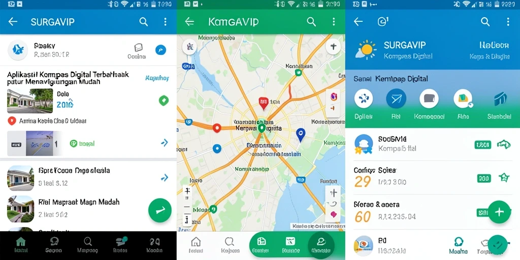 Antarmuka intuitif aplikasi Kompas Digital SURGAVIP.