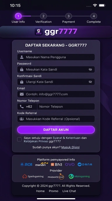 Panduan Daftar Akun Baru ggr7777 untuk Pengguna Android
